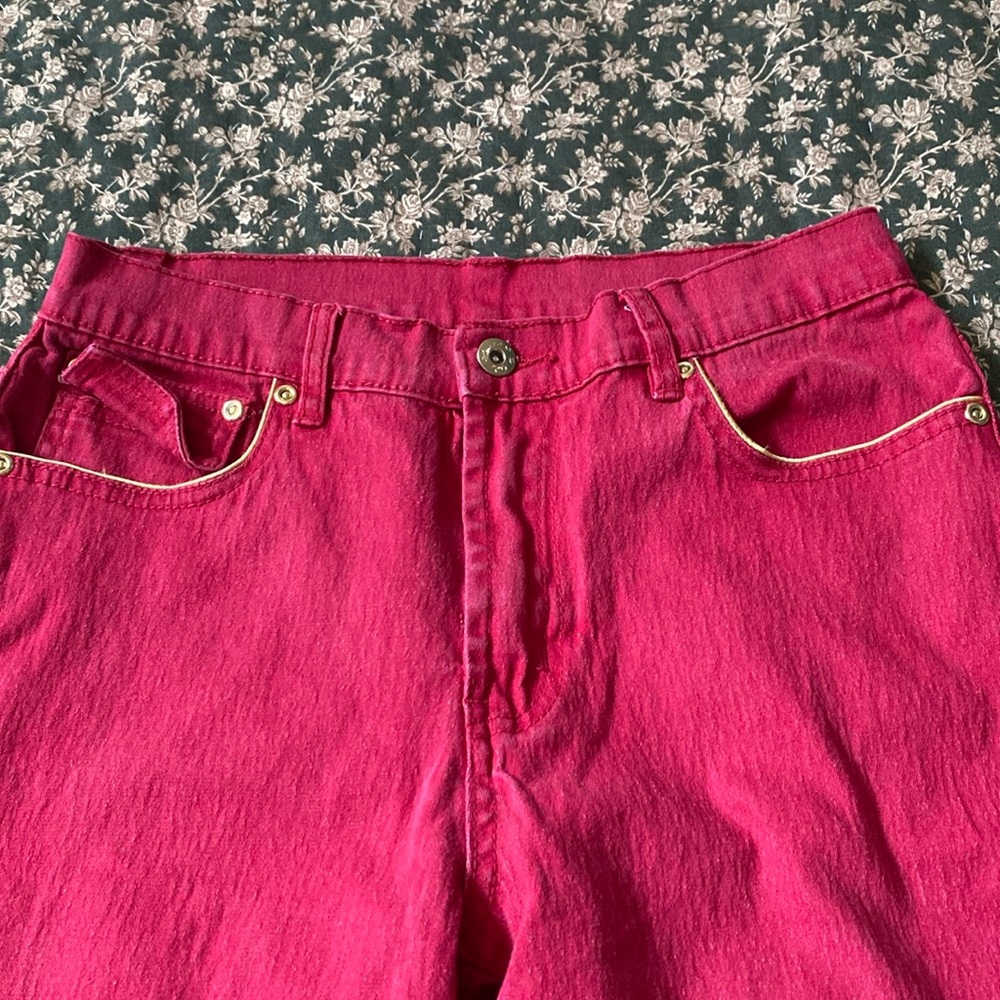 Diane Gilman red denim